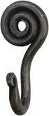 Hand Forged Spiral Hooks Set of 6 Pcs Handmade Wrought Iron Wall Mounted Coat Hook Blacksmith Metal Wall Towel Hooks Rack Black Antique Finish Wal...