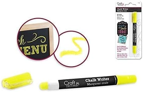 Craft Decor Chalk Writer Bundles (Pen for Writing Glass Windows/Mirror/Windshield) (Blue-Orange-Green-Yellow-Pink)...