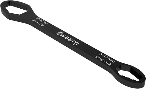 WAÄRG - Universal Wrench - 9/16 to 1/2 in (8 to 22 mm) 10.5 in (26.5 cm) - Black Oxide...