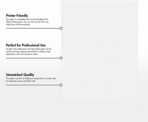 LUXPaper 8.5" x 11" Paper | Letter Size | Bright White | 24lb. Text | 50 Qty...