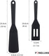 Pack of 2 Mini Silicone Turner/Spatula,Heat Resistant & Non Stick Kitchen Small Spatulas for Cooking & Serving,Black...