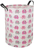 19.7 Laundry Hamper Toys Box Storage Bins Canvas Waterproof Collapsible Clothes Organizer Basket with Handle Freestanding Large Cute Light Weight ...