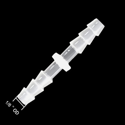 Plastic Hose Barb Fitting 1/8" x 1/8" Pipe Connectors Joint Splicer Mender Adapter Union for Aquarium Household Adapters Fuel Gas Liquid Air (Pack...