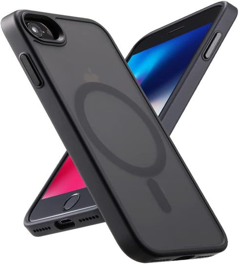 for iPhone SE 2022/iPhone SE 2020/iPhone 8 Magnetic Case, Built in Magnets Compatible with MagSafe, Translucent Matte Hard PC Back Cover for iPhon...