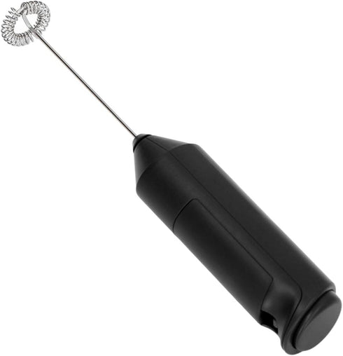 Mini Handheld Drink Mixer, Portable Stainless Steel Electric Milk Frother with Metal Base for Kitchens (Black and Bracket)...