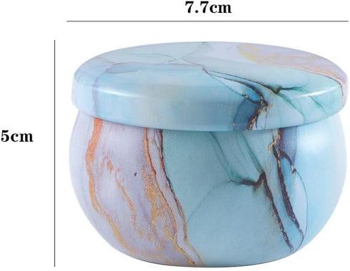 2 Pcs Round Tin Jar Tea Tins Food Storage Container,2.2oz Candle Tins,Round Containers with Lids for Candle Making, Arts & Crafts, Storage...