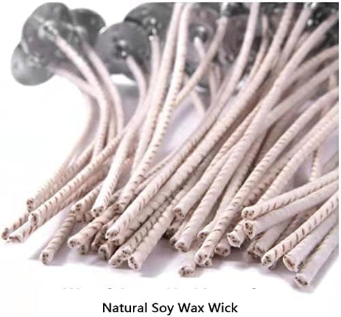 100pcs ECO 16 Wicks for Soy Candles, 6 inch eco Pretabbed Candle Wicks for Candle Making,CD 22 Thick Candle Wick with Base...
