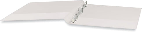 Universal 20702 Deluxe Round Ring View Binder, 1/2-Inch Capacity, 8.5 x 11, White...