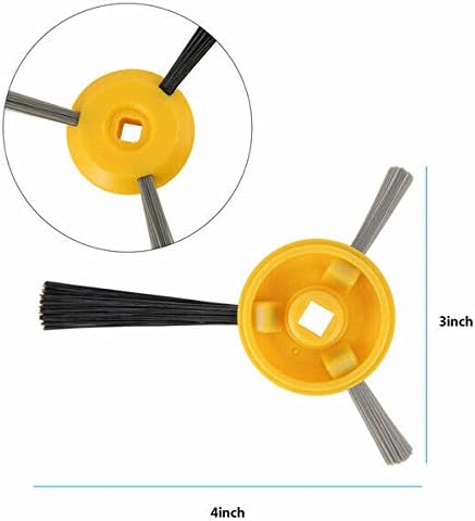 6 Pack Vacuum Brush Replacement Side Brushes for Shark ION Robot Vacuum Models RV700, RV720, RV750, RV750C, RV755. Replace Part RVFFK700 and RVSBK...