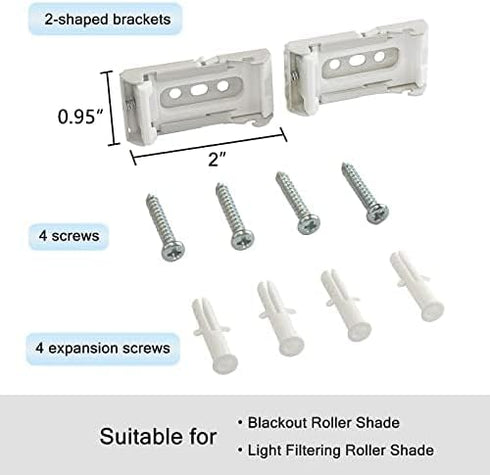 Roller Shades Accessories Replacement Installation Brackets Easy to Install Roller Blinds Repair Kit...