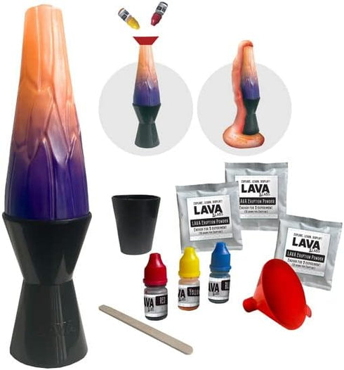 Schylling LAVA Labs - Color-Ruption Science Kit - Hands-on STEM Experiements - Explore Color in a LAVA lamp base - Ages 8 and up - LLVL...