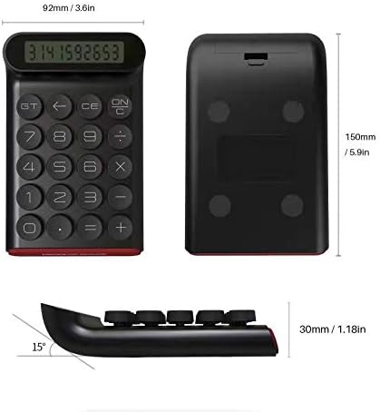 Mechanical Switch Calculator,Handheld for Daily and Basic Office,10 Digit Large LCD Display (Black)...