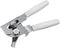 Portable Can Opener, Features an Ergonimic Handle for Optimal Comfort, and Built-in Bottle Opener for a 2-in-1 Tool, Durable Cutting Wheel, White...