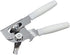 Portable Can Opener, Features an Ergonimic Handle for Optimal Comfort, and Built-in Bottle Opener for a 2-in-1 Tool, Durable Cutting Wheel, White...