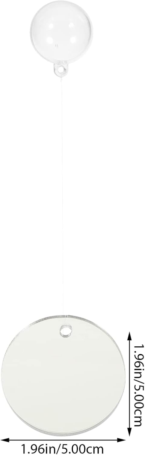 ULTECHNOVO 4Pcs Betta Fish Mirrors Betta Exercise Mirror for Fish Tank Circle Exercise Mirror with Floating Ball for Aquarium Fish Tank -5cm...