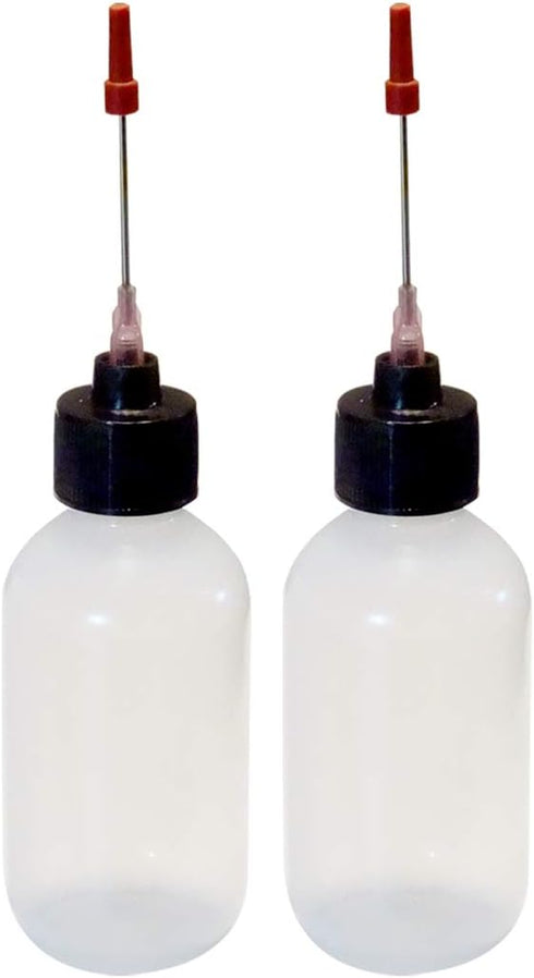 2-2oz Plastic Squeeze Bottles 1.5" Stainless Applicators...