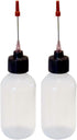 2-2oz Plastic Squeeze Bottles 1.5" Stainless Applicators...