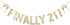 Finally 21 Banner, Gold Glitter 21st Birthday Party Sign Decorations Supplies...