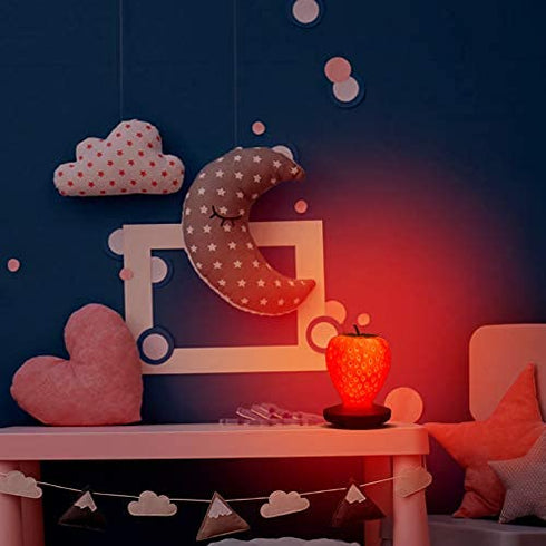 Mudder Strawberry Night Light Cute Silicone Strawberry Lamp LED Decorative Night Light Kawaii Fruit Gifts 3 Modes Touch Gift for Room Decor(Red)...