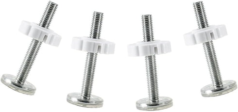 Pressure Mount Baby Gate Threaded Pivot Rod, 4-Pieces Pivot Screw Mounting Bolt Kit for Stair Gate Dog Gate (White)...