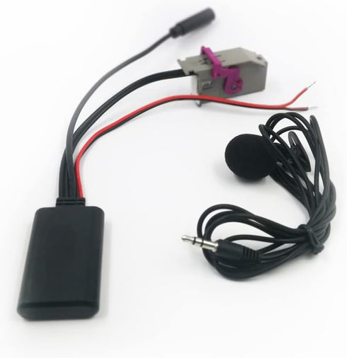 Bluetooth AUX Adapter Music MP3 Aux-in Audio Cable Microphone Handsfree Compatible with Audi A3 A4 A6 A8 TT R8 RNS-E 32Pin......