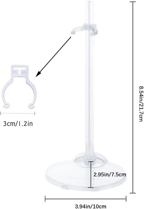 10PCS Doll Holder, Doll Stand Display Holder, Ideal Doll Display Stand Support with Adjustable Waist Clip for 11 to 13 Inch Tall Dolls...