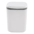 0.5 Gallon Tiny Countertop Trash Can, Mini Desktop Garbage Can with Push-Button, White...