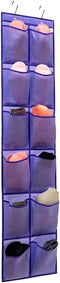 Hanging Storage Organizer Over the Door Shoes Organizer Kids Shoe Rack with 12 Large Fabric Pockets for Closet Shoe Holder Hanger (PURPLE)...