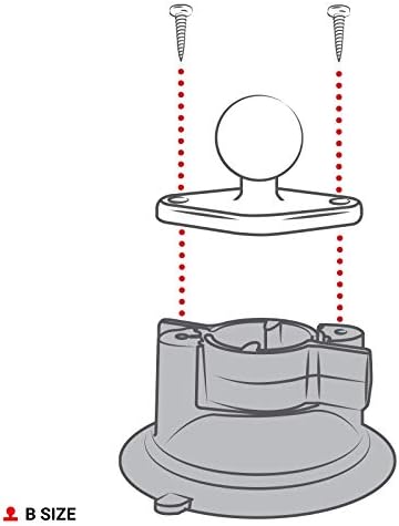 RAM MOUNTS Twist-Lock Composite Suction Cup Base with Ball RAP-B-224-1U with B Size 1" Ball...