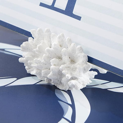 Kate Aspen Seven Seas Coral Place Card Holders - Set of 6 Coastal-Inspired Table Place Cards with Holders - Beach Wedding Decorations - Nautical T...