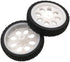 4pcs 65mm Rubber RC Wheel Tires Toy Car Wheels DIY Model Robots White and Black for DIY Model Accessories...