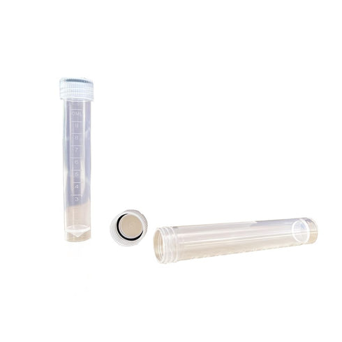 20 Piece 10 ml Self Standing Leakproof Graduated Cryovials with Plastic Screw Top Vials, Needle Storage Container, Centrifuge Tubes Laboratory Tes...