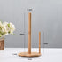 Wood Paper Towel Holder, Wooden Paper Towel Holder Countertop with Real Wooden Base, Kitchen Roll Holder Paper Towel Stand Countertop & Roll Organ...