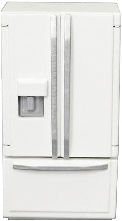 1:12 Scale 1/12 Mini Furniture minihouse Kitchen White Refrigerator Fridge with 2 Doors Furniture Accessories Wooden Refrigerator Fridge Freezer.....