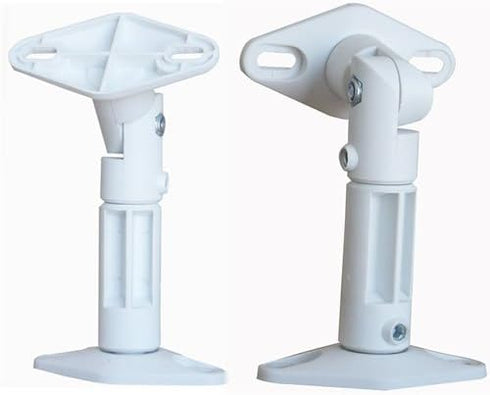 VideoSecu 2 White Universal Satellite Speaker Mounts/Brackets for Walls and Ceilings BS3 (White, 2 Pack)...