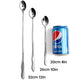 HornTide 6-Piece Mixing Spoon Set 8-Inch 20cm Long Handle Spoons for Ice Cream Cold Drink Fruit Juice Cocktail Stirring and More - Stainless Steel...