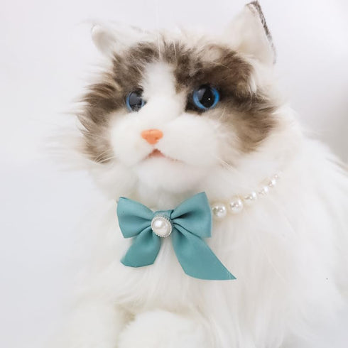 Red Fashions Dog Collar, Pet Pearl Necklace Diamond Crystal Cats Collar, Kitten Puppy Jewelry Collar for Puppy Pets Collar Accessories Decorative ...