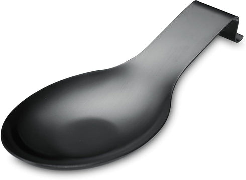Matte Black Spoon Rest, Stainless Steel Spoon Holder for Stove Top, kitchen utensils Holder for Ladles, Tongs, Spatula, Stove Spoon Holder, Pot Li...