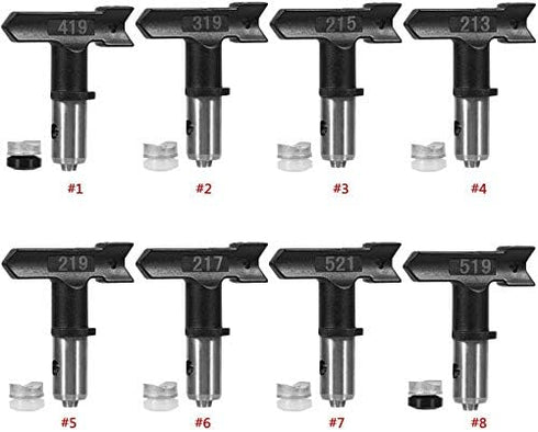 Reversible Airless Paint Sprayer Nozzle Tips Black Airless Spray Gun Tips Reversible Tungsten Steel Paint Sprayer Nozzle Accessoies(213)...