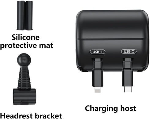 Multi Car Retractable Backseat 3 in 1 Car Charging Station Box (3Ft - Mini)...
