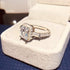 LRESJJIUJ 18K White Gold Cushion Cut 3ct CZ Solitaire Engagement Ring Women's Ring 925 Sterling Silver Square Cubic Zirconia Engagement Ring (8)...
