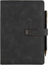 Leather Journal A5 with Pen compartment, Leather Bound for Women Men School, Office, Work, Daily and Travel Diary Writing Journal (Black with Lock...