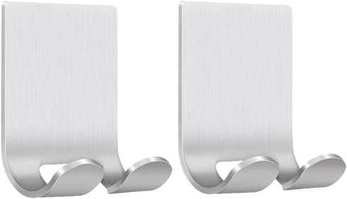 Razor Holder Shaver Hook Hanger Stand(2 Pack)Self Adhesive Stainless Steel Heavy Duty Utility Storage Hook,Shower Hook for Razor,Bathroom Kitchen ...