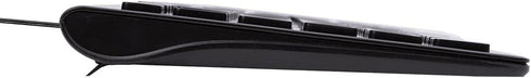 Monoprice Low-Profile Spill-Resistant Silent Keyboard – Membrane Water-Resistant Coating 10 Million Keystrokes - Workstream Collection,Black...