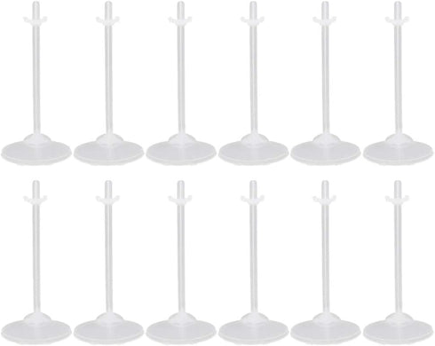 EXCEART 24pcs White Doll Stand Doll Support Rack Action Figure Display Rack for Window Doll Display Decoration Collection...