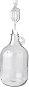FastRack 1 Gallon Glass Jug with #6 Rubber Bungs & Twin Bubble Airlock – Fermentation Jars for Home Brewing, Clear Glass Fermenter Containers for ...