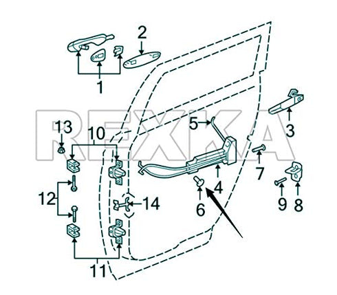 Rexka 30pcs Rear Door Trim Fastener Retainer Clips Pin 6507686AA Compatible with Jeep Chrysler Commander, Grand Cherokee, Pacifica...
