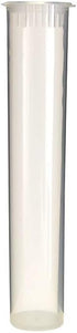 W Gallery 10 Clear 116mm OPEN CAP Pop Top Tubes - Airtight Smell Proof Containers - Plastic Medical Grade Prescription Bottles for Pills Herbs Flo...