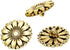 KARMELLING 10PC Metal Sewing Shank Buttons Sunflower Antiqued Gold Alloy Buttons 18mm(6/8") Dia...