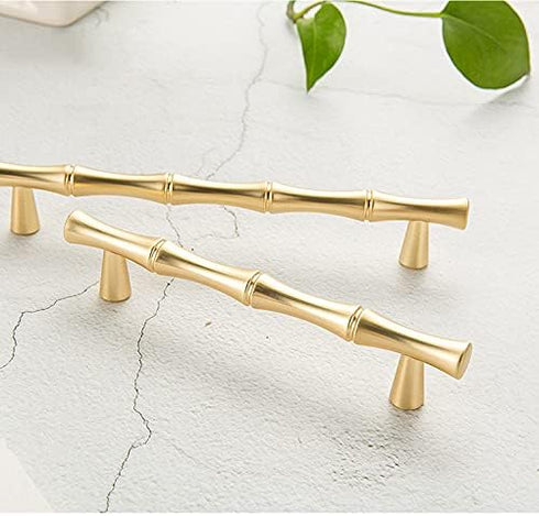 6Pcs Bamboo Shape Solid Zinc Alloy Cabinet Knobs Handles, Dresser Drawer Cabinet Cupboard Closet Door Pulls Decorative Furniture Accessories Knobs...